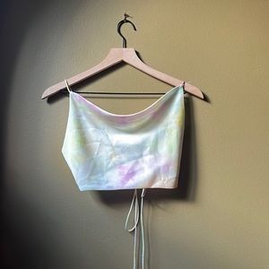 Zara Satin Scarf Top in Rainbow Size S